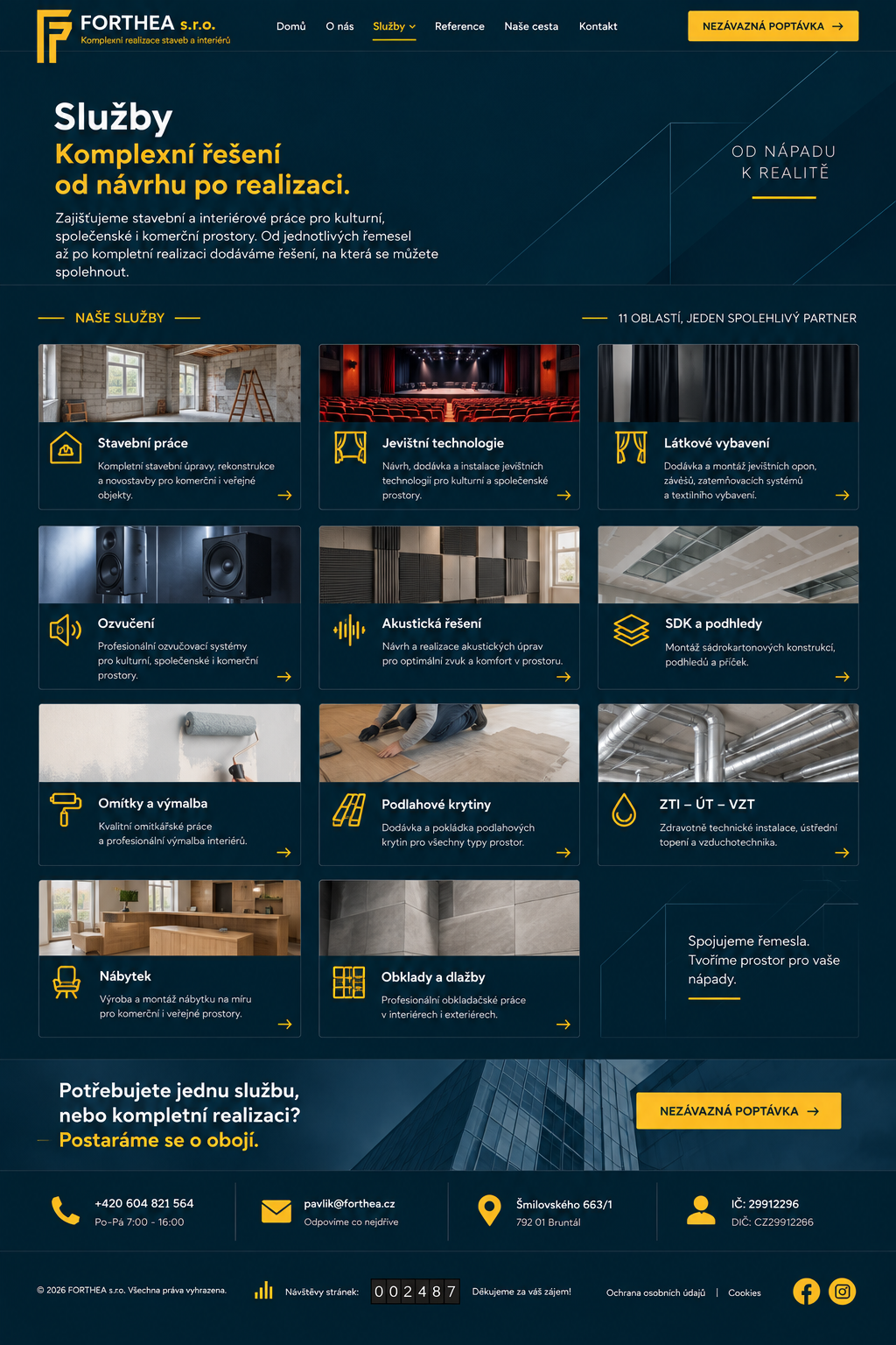 FORTHEA – Služby: komplexní řešení od návrhu po realizaci